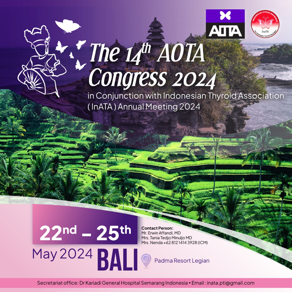 The coming 14th Congress of AOTA Asia and Oceania Thyroid Association